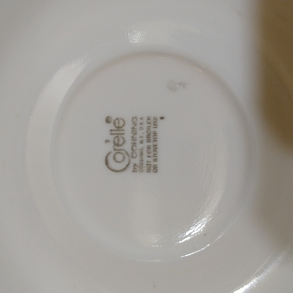 Vintage Set Of 2 Corning Corelle Candle Filled Coffee Tea Mugs Cups & Saucers - Picture 4 of 6